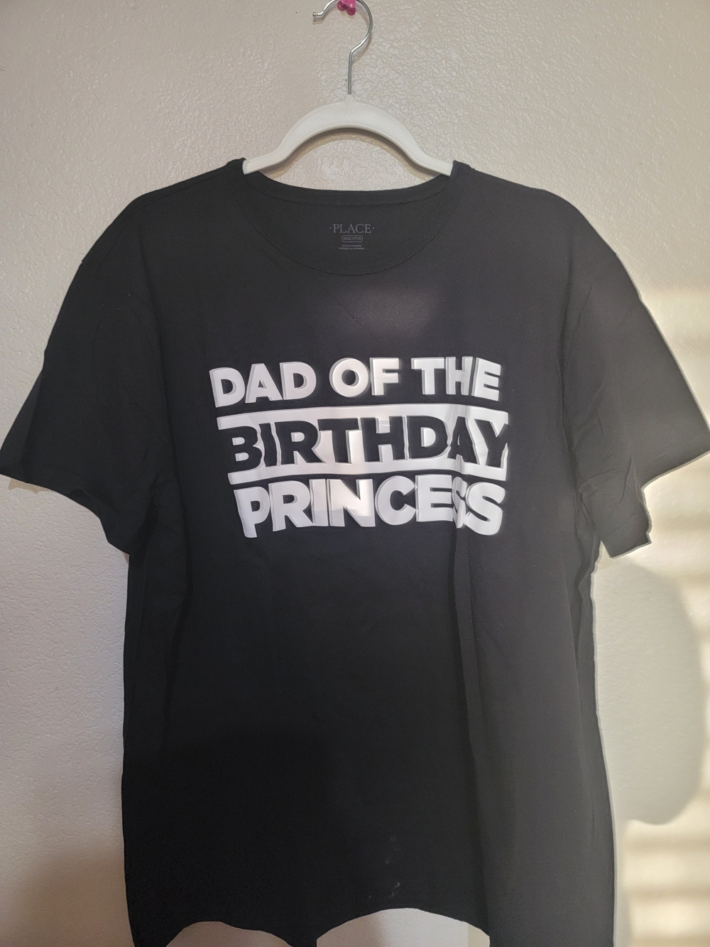 Kids 'Dad of the Birthday Princess' Black Graphic Tee